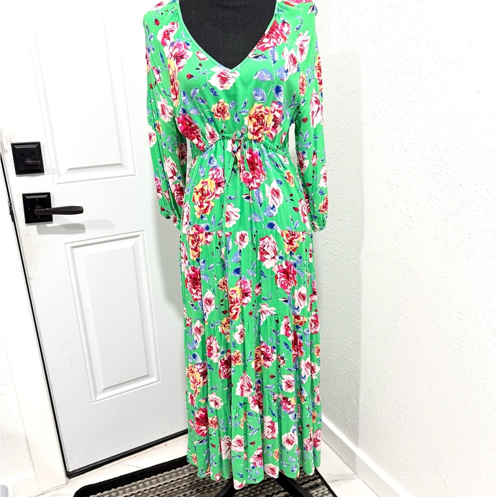 The pioneer woman summer garden Floral Long Sleeve Dress M‎